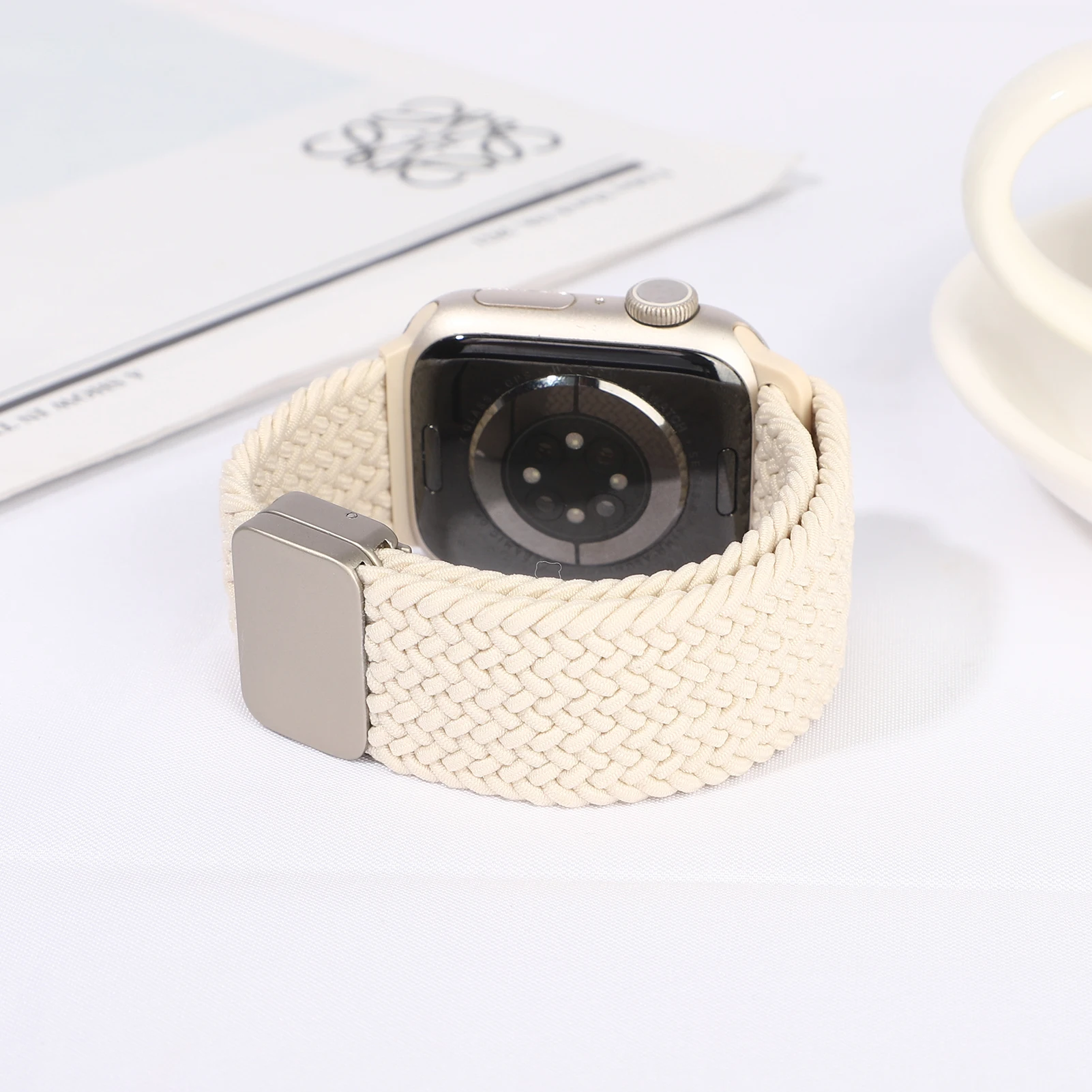Фото Ремешки для Apple Watch Band 46 мм 45 мм 44 мм 42 мм 49 мм 41 40 мм Магнитный плетеный браслет Correa Series 11 10 9 8 7 6 5 SE Ultra3 №3