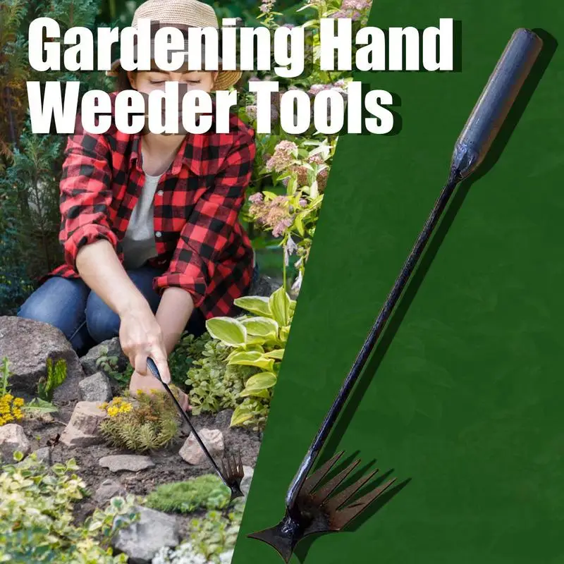 

Garden Weeding Multifunctional 4 Teethes Hand Weeding Artifact Uprooting Dual Purpose Shovel Removal Pulling Tools Farm Yard