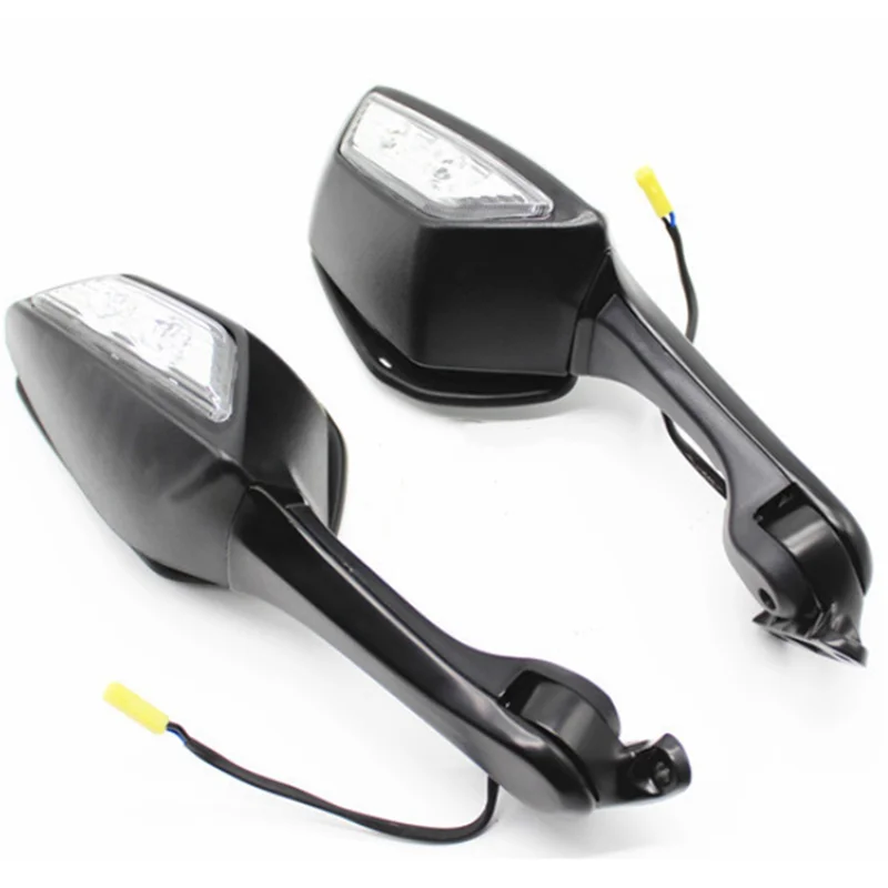 

Motorcycle Rearview Rear View Side Mirrors with LED Turn Signal Light for Kawasaki Ninja ZX-10R ZX10R 2011-2015