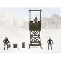 justice red division world peacekeepers model 118 watchtower and accessories military figure model soldiers children scene toy
