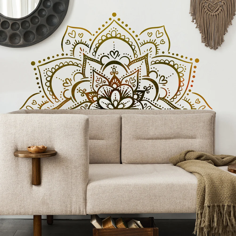 Настенная Наклейка с имитацией мандалы цветок настенные наклейки самоклеящиеся