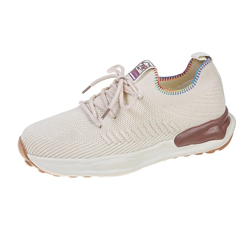 brand design women shoes mesh breathable fashion sneakers lady shoes woman lace-up low cut casual sport shoes platform sneakers