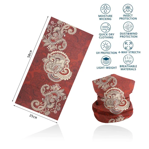 Fandana Gear paisley blue polyester bandana