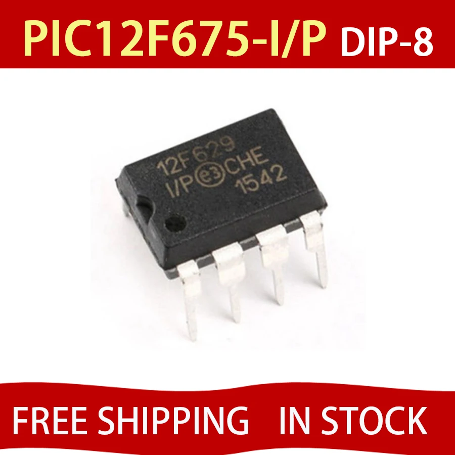 

20PCS PIC12F675-I/P 12F675 PIC12F675 = PIC12F629-I/P PIC12F629 12F629 SAME DIP-8