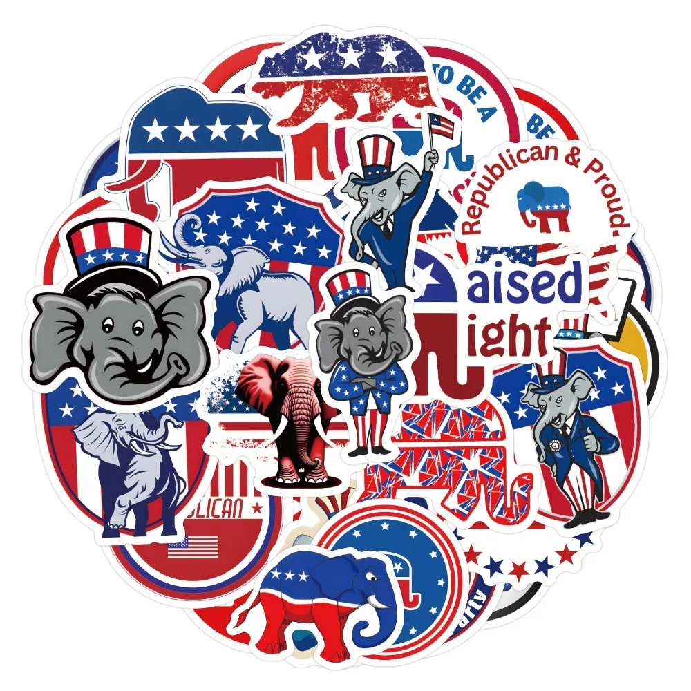 

Cartoon Anime America Elephant Stickers For Car Laptop Phone Stationery Decor Vinyl Decals Waterproof Sticker Kids Toys Gifts