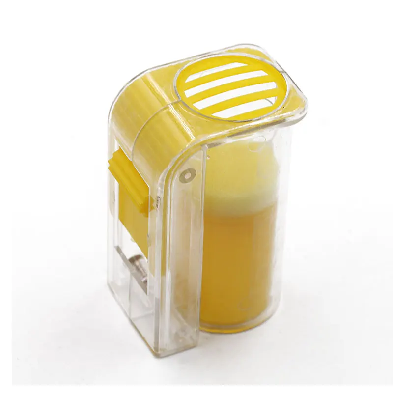 

2 Pc Bee Queen Marker Bottle Bee Mark Cage Plastic One Handed Marking Catcher With Plunger Plush Garden Beekeeping Supplies