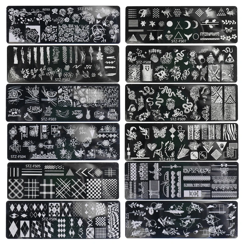 

40JD Снежинка Луна фотопластина для изображения Шаблон для дизайна ногтей инструмент для дизайна