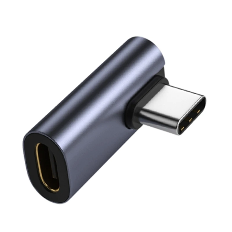 

90 Degree USB C Adapter 90 Degree Right Angle Extender 3.1/10Gbps Low Profile Type-C Male to Female Data Transfer