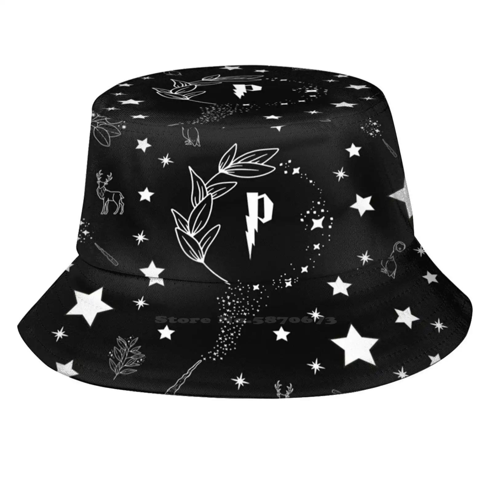 

Шляпы с надписью P с волшебными и искрями для мужчин и женщин, шляпы для рыбаков, Панамы с узорами в виде сов, звёзд