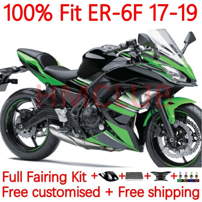 

Injection Body For KAWASAKI NINJA 650R ER6F ER 6F 6 F 650 R ER-6F 2017 2018 2019 ER6 F green stock 17 18 19 OEM Fairing 18No.10