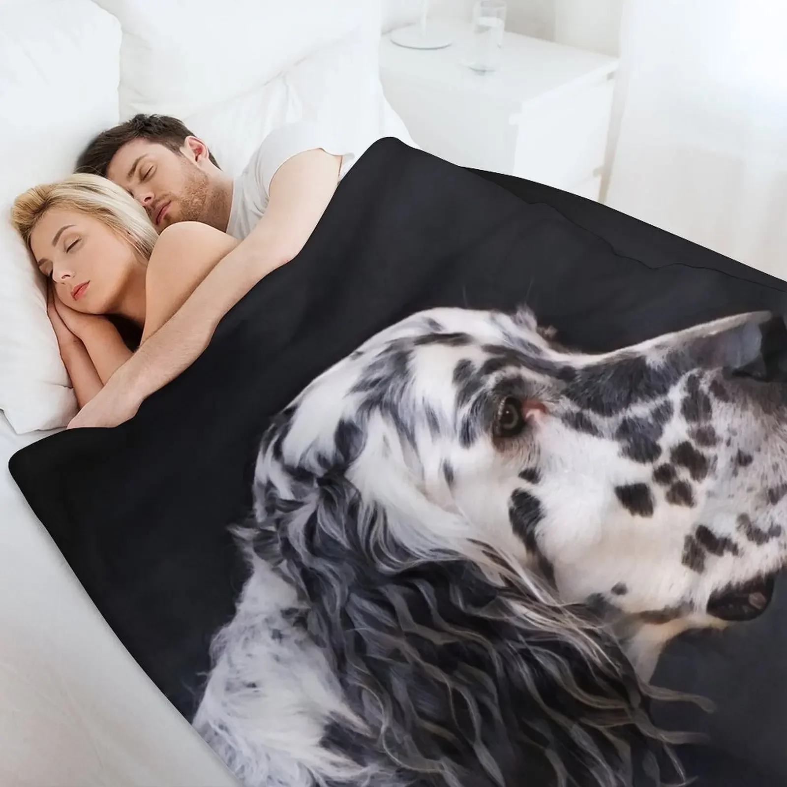 Английский Setter собака с дымчатыми глазами плед одеяло для младенцев теплые на