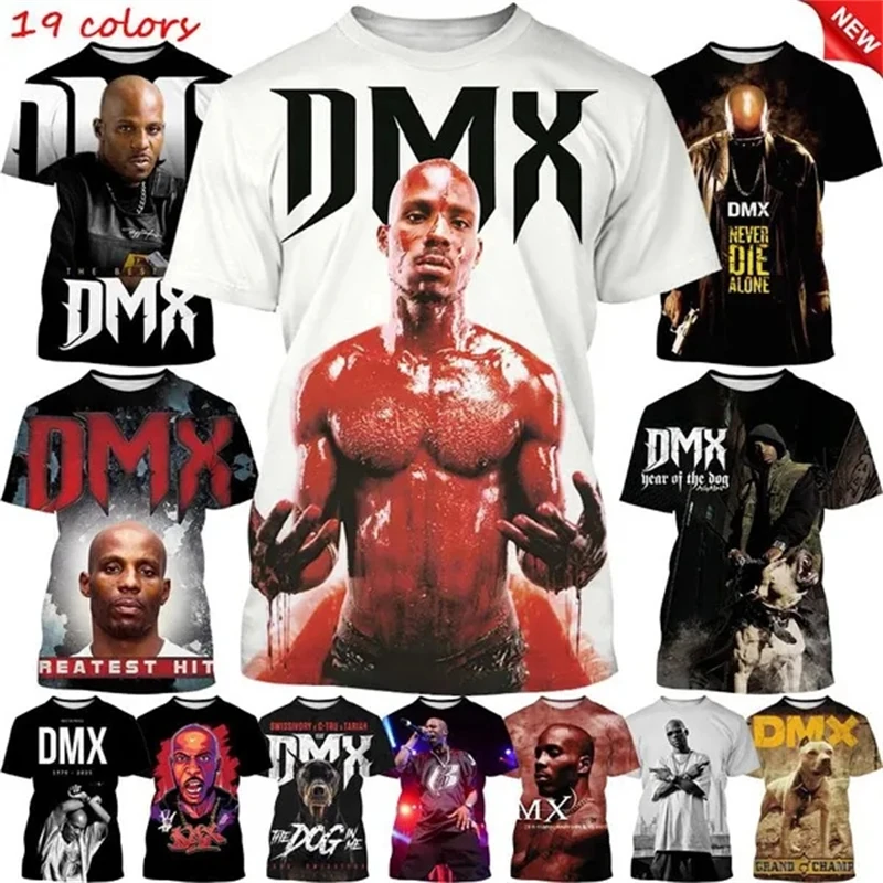 

New Hot Sale Earl Men Simmons 3D Printing T-Shirt Rapper DMX Casual Round Neck Short Sleeve Unisex Fashion Hip Hop Tees Y2k Tops