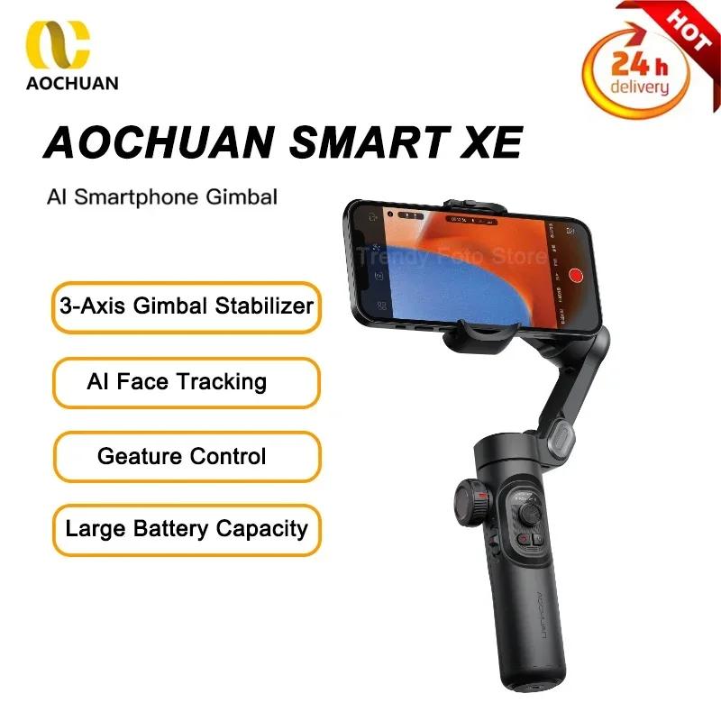 AOCHUAN Smart XE 3-осевой стабилизатор подвеса складная палка для селфи управление через