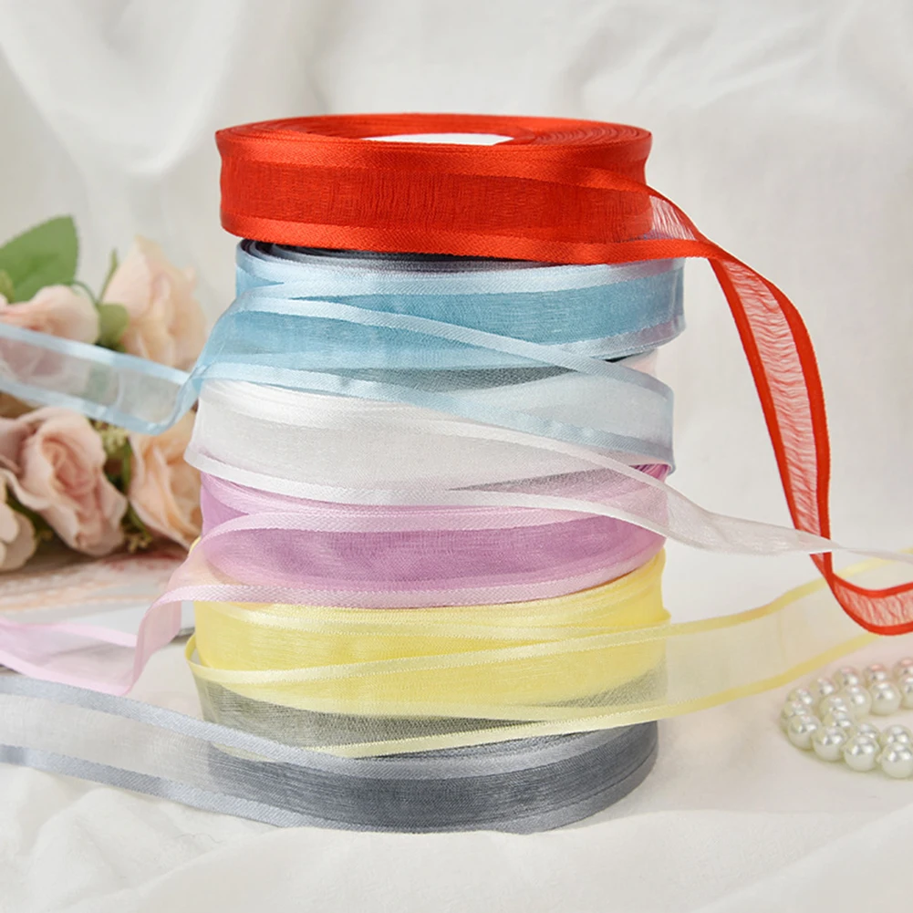 

Sheer Chiffon Ribbon Organza Ribbons For Gift Wrapping Decoration Wedding Bouquets Party Wreath Crafts Bow Christmas Ribbons