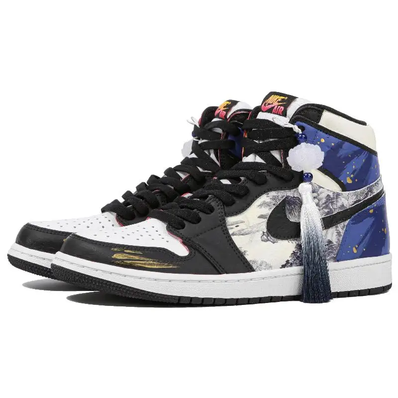 【Настроить】Винтажные баскетбольные кроссовки Jordan Air 1 Кроссовки унисекс 555088 -603