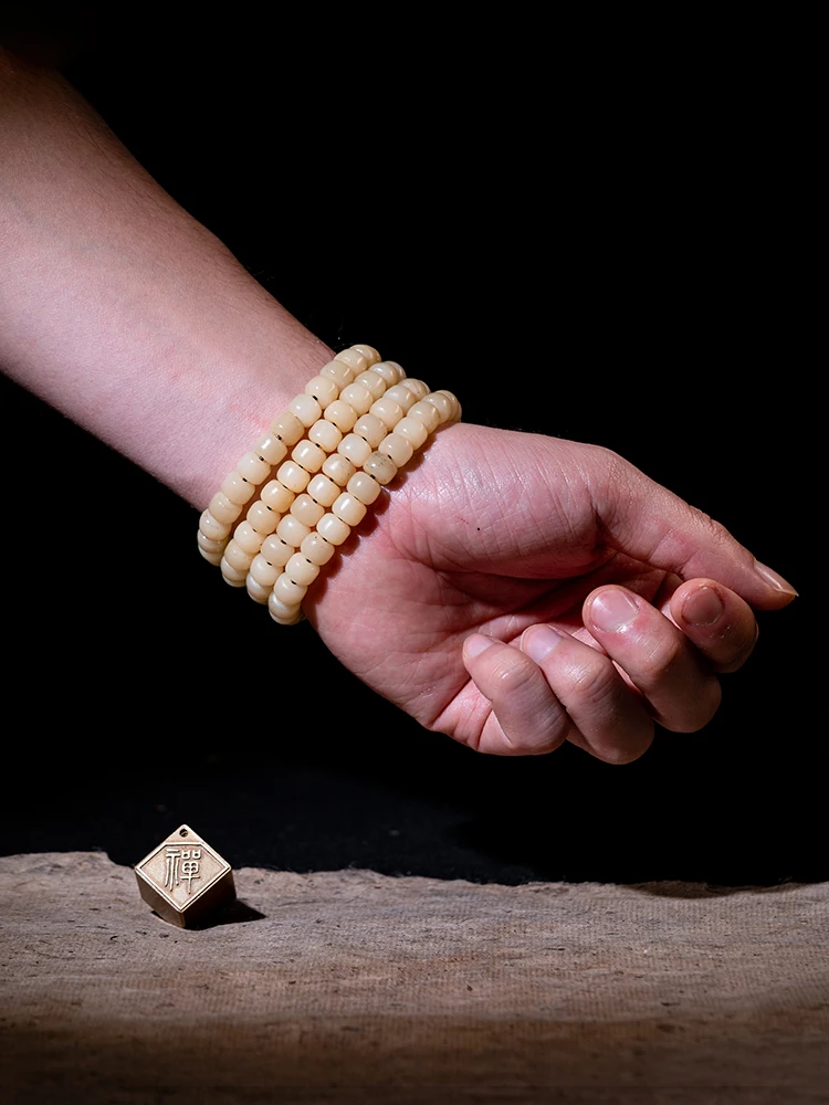 Натуральная кость оленя 108 буддистские бусины Тибетский олень череп браслет