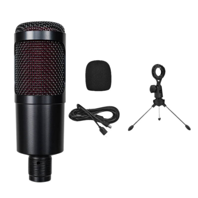 

USB Desktop Microphone Computer Game Voice Microphone Live Recording Condenser Microphone