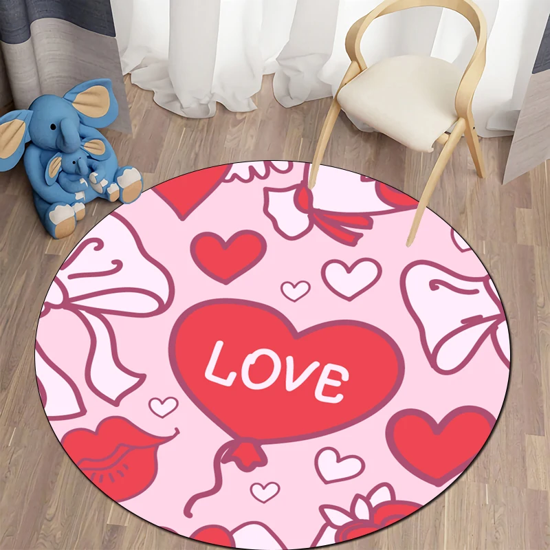 Cartoon Printing Round Carpet for Living Room Mat for Children Floor Circle Rug Yoga Mat Bedroom Esports Chair Mat Dropshipping
