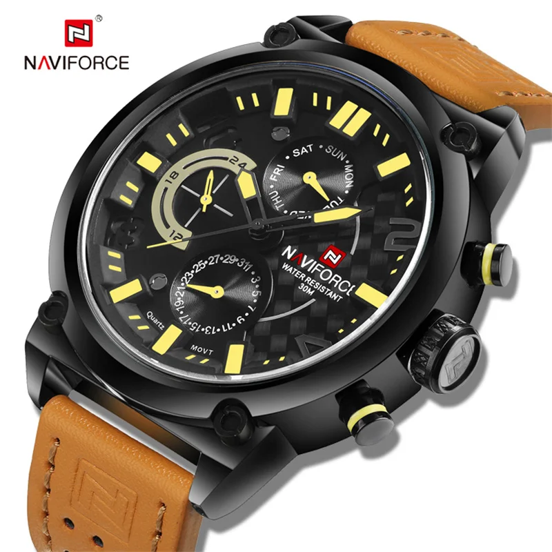 NAVIFORCE часы мужские роскошные брендовые кварцевые часы модные часы с хронографом Reloj Hombre спортивные часы мужские часы Relogio Masculino