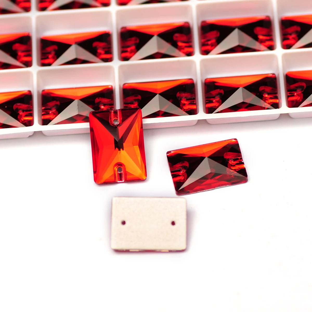 

Lt. Siam Shiny Rectangle Glass Strass Flatback Crystal Sew On Rhinestones Crafts Glitter Sewing Accessories Design Decorations