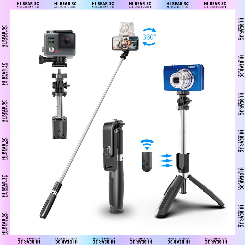 

L02 Action Camera Holder Folding Gimbal Handheld Stabilizer Anti Shake Selfie Stick Tripod Bluetooth Remote Control Phone Gifts​