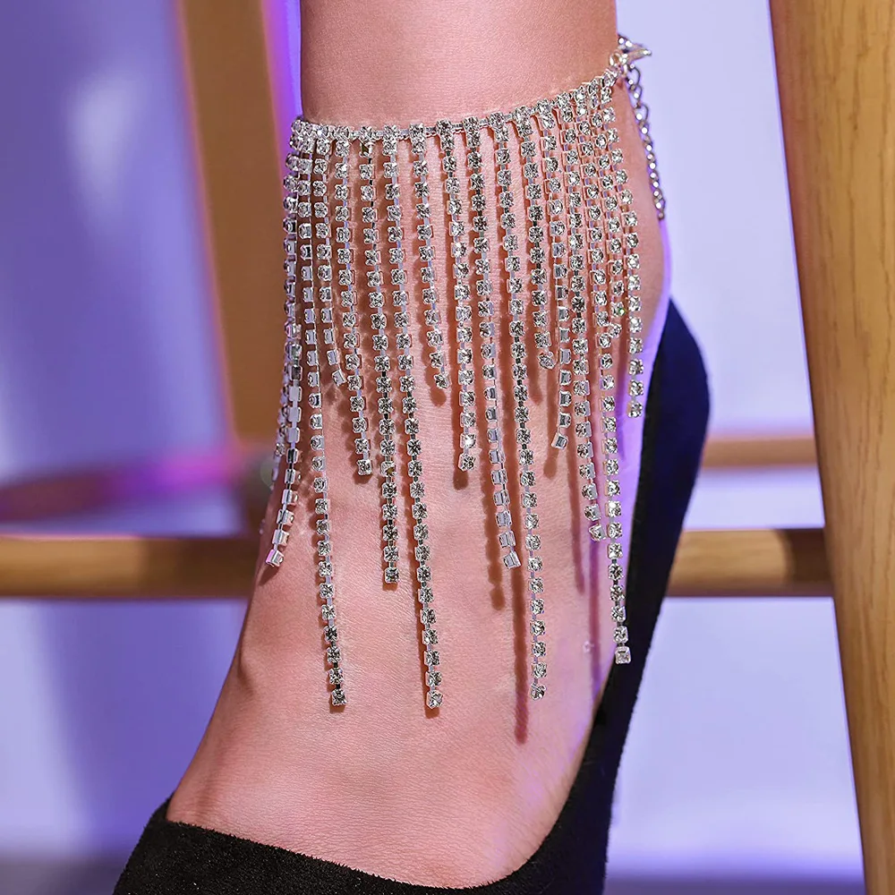 

Hot water getting sexy tassel beach anklets diamond feet act the role of high heels deserve to act the role of women fashion