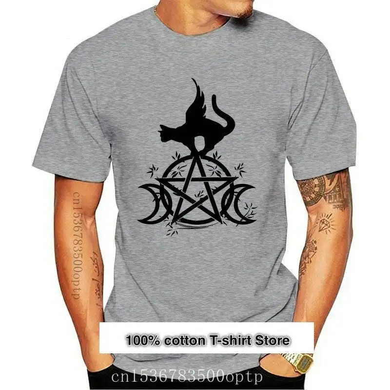 

Camisas de brujería de Triple Luna, diosa de la Luna, Gato alado