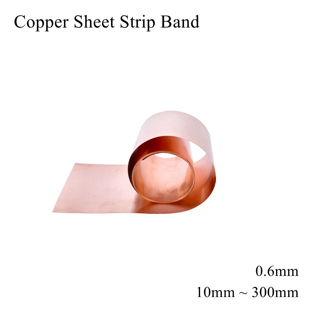 

Thickness 0.6mm x 10mm 20mm 50mm 100mm 200mm 99.9% Pure Copper Cu Metal Sheet Foil Strip Band Belt Tape Strap Plate Pad Board