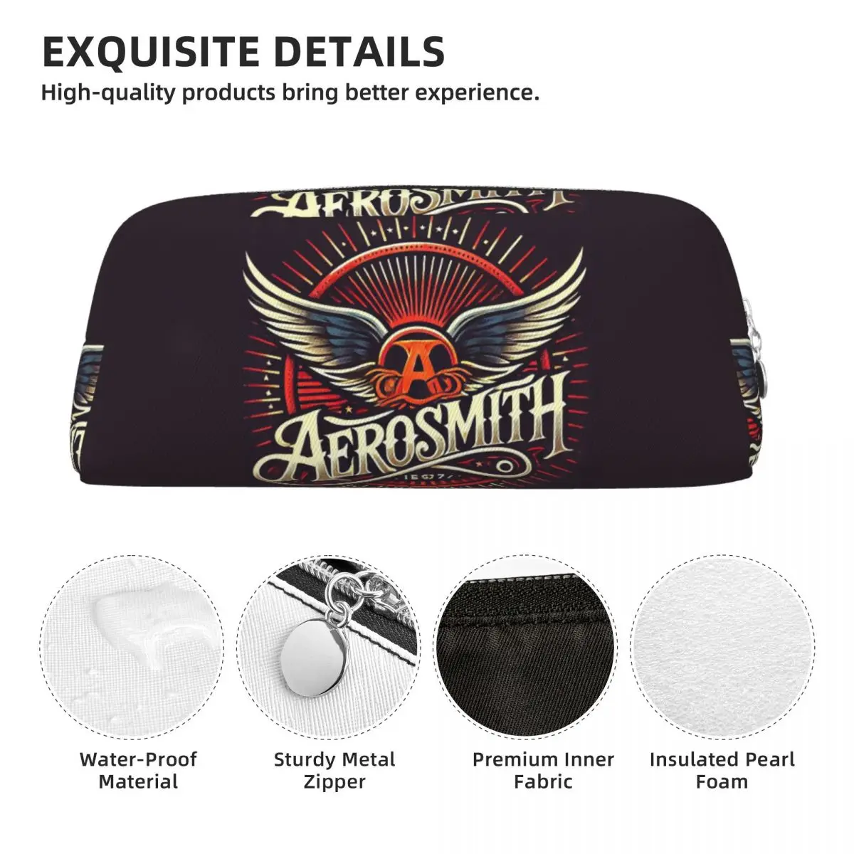 Фото Пеналы для школьников с изображением группы Aerosmith, школьные пеналы-коробки, сумки для карандашей, пеналы-косметички, держатели для ручек №4