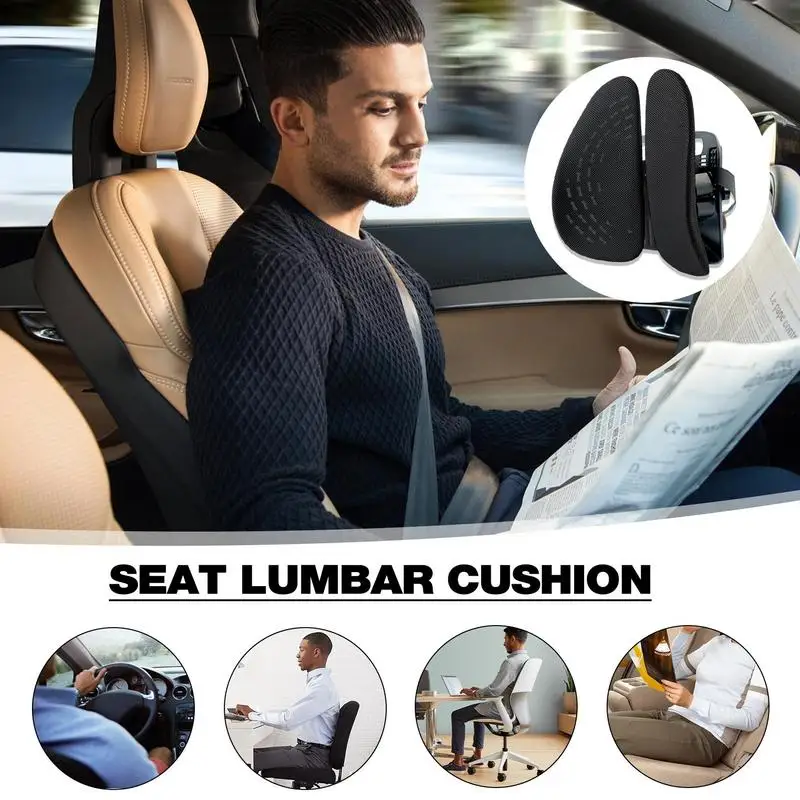 Lumbar Support Pillow Adjustable Ergonomic Balanced Firmness Universal Relief Pain Waist Back Support Cushion For Long Sitting