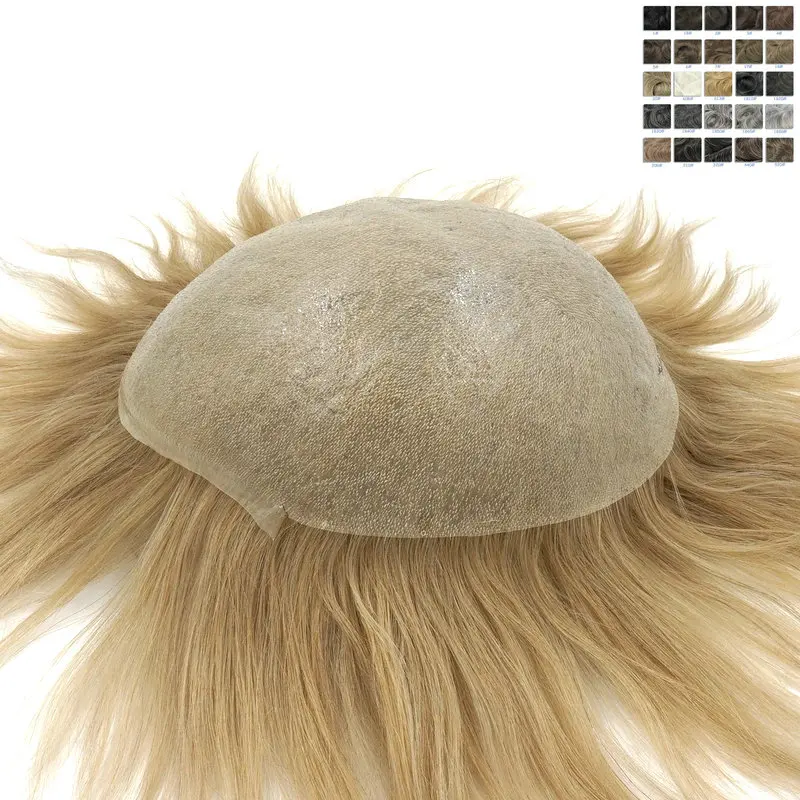Протез для замены волос тонкая кожа искусственная человеческие волосы Remy Maquiagem