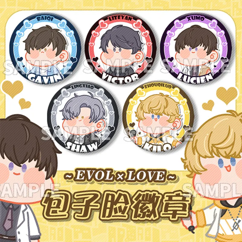 

Аниме мистер любовь: выбор Королевы Гавин Люсьен Киро шоу Виктор косплей мультфильм значок брошь булавки кулон кнопка Декор Коллекция