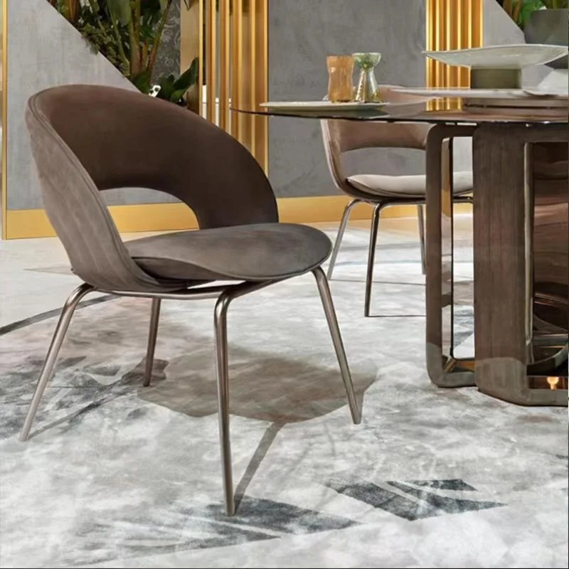 

Итальянские кухонные обеденные стулья для гостиной, современный расслабляющий японский Скандинавский дизайн, фотостулья для спальни, мебе...