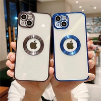 plating luxury business clear dew sign couples anti drop soft case for iphone 11 12 13 pro max 7 8 plus xr x xs se cover fundas