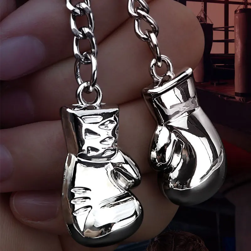 Модный мужской брелок для ключей с подвеской в виде боксерских перчаток 3D