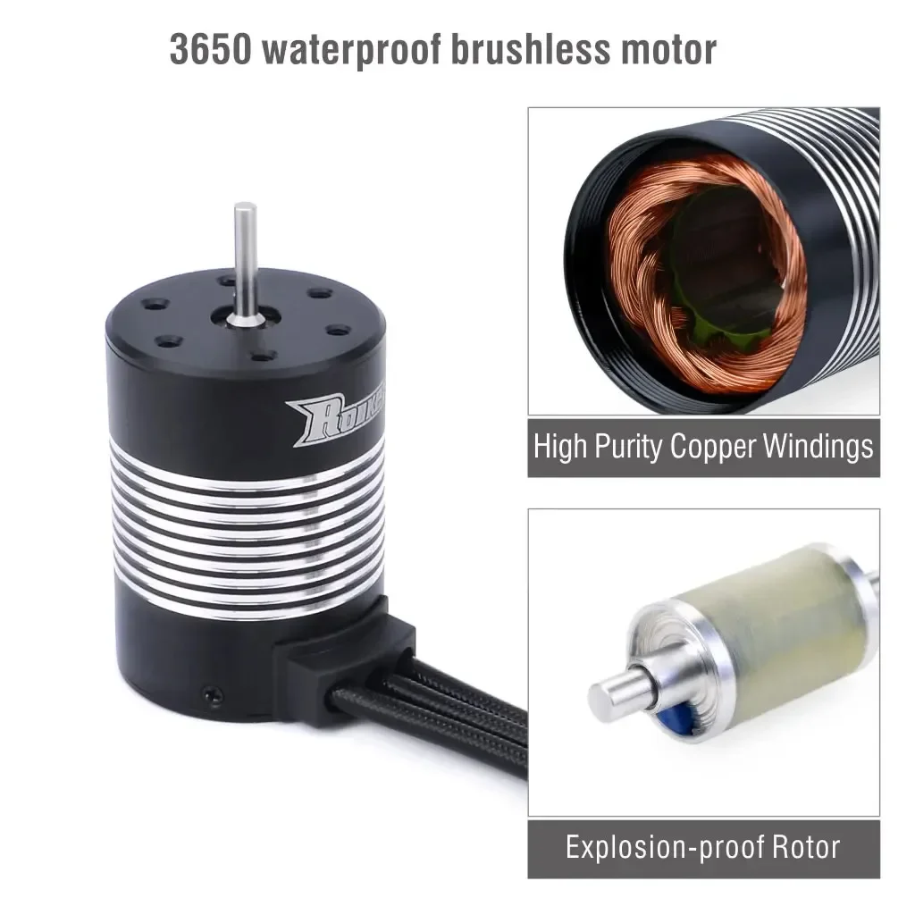 RoRusRocket 3650 Waterproof Brushless Sensorless Motor 2300KV 3100KV 3500KV 4300KV 5900KV 5200KV 7700KV For 110 Tamiya RC Car (art.: 3920dcccc04ef) - 3920dcccc04ef