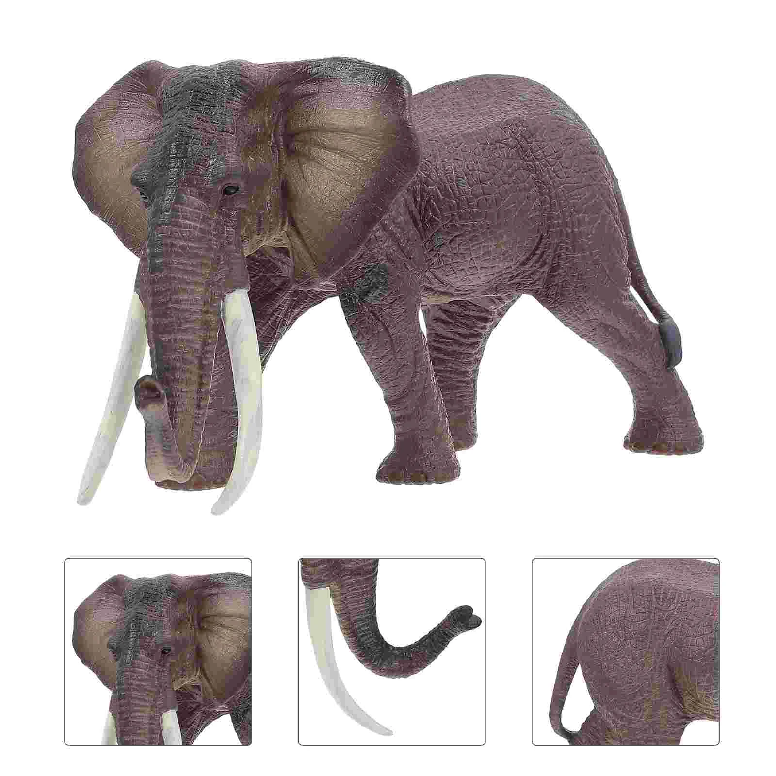 

Outside Toys Ornaments Children's Toy Plaything Fake Elephant Adorn Model Animal Figure Kids