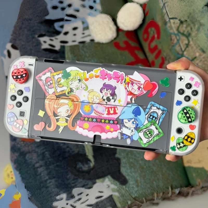 Фото Аниме-чехол Shugo Chara для Switch OLED NS1 Lite, матовый, ударопрочный, раздельный чехол, аксессуары для игровой консоли. №1