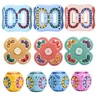 Вращающийся волшебный куб на кончик пальца, креативный рельефный вращающийся кубик, пазлы для детей, развивающая интеллектуальная игра, антистрессовый кубик