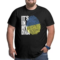 mens t shirt ukraine its in my dna classic pure cotton big tall tees short sleeve t shirt round neck clothes large 4xl 5xl 6xl