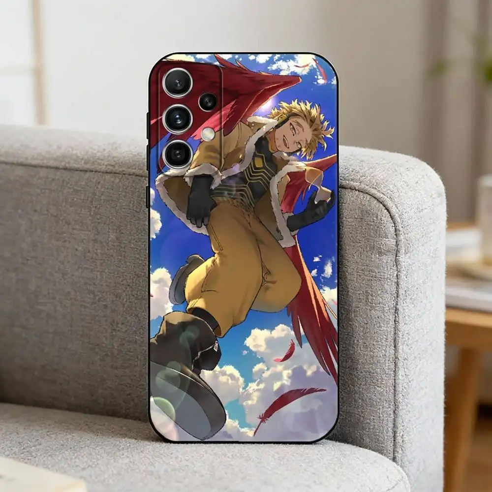 Фото Чехол для телефона My Hero Academia Hawks Tokoyami для Samsung S25, S24, S21, S22, S23, S30, Ultra, S20, Plus, Fe, Note, 10, 9, 5G, черный №4