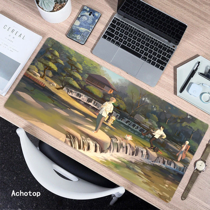 

Gaming Mouse Pad Natsume friends accounts Anime Mouse Pads 900x400 XXL HD Rubber Keyboard Non-Slip PC Desk Mat Notbook Pad