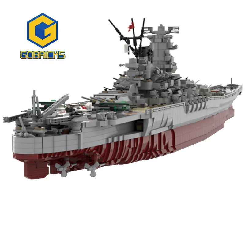 

Gobrick, военный корабль, серия Yamato, блейзеры, Япония, MOC, строительные блоки для сборки, коллекция фильмов, кирпичи, детские игрушки, подарки