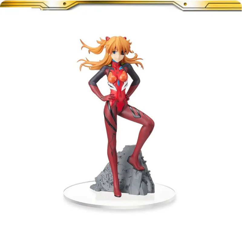 Genuine Anime Evangelion Eva Figure Asuka Langley Soryu Driving Suit PVC Action Figures Figurine Collection Model Doll Toy Gift