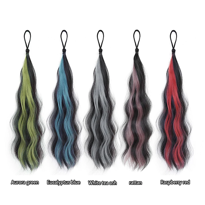 Highlight Synthetic Self-Winding Hair Bundle Wavy DIY Bun Ponytail Head Artifact Braided Extension Hairpiece