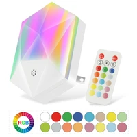 rgb led night light 16 color 4 lighting modes smart dimmable remote control lights atmosphere lamp