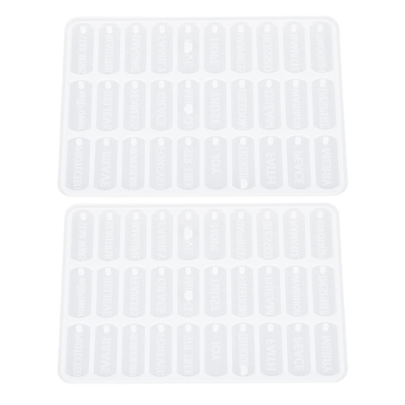 

2 Pcs Inspirational Tag Mold De Para Gelatinas Silicone Pendant Decorate Motivational DIY Silica Gel
