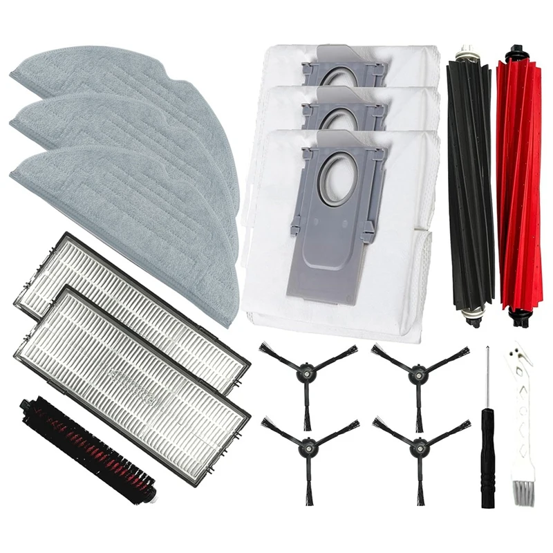 

1Set Parts Accessories For Roborock S8 Pro Ultra G20 Vacuum Cleaner Spare Parts Main Side Brush Hepa Filter Mop Cloth Dust Bags
