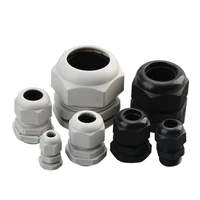 5pcs waterproof cable gland nylon joint ip68 pg7 for 3 6 5mm plastic black white cable locking connector pg7 pg48
