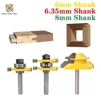 router bit high quality tongue groove joint assembly router bit 1pc 45 degree lock miter route set stock wood cutting lt003